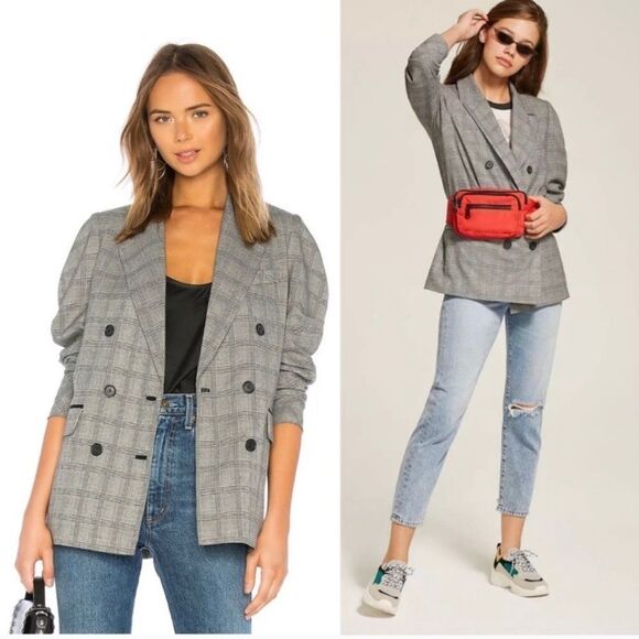 JOIE TOMIKA RUCHED SLEEVE BLAZER - Picture 1 of 7